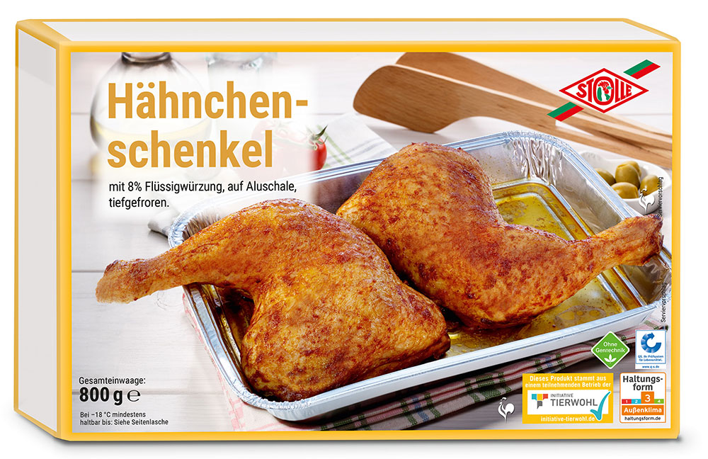 Hähnchen Schenkel auf Aluschale